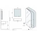 Meuble Supermiroir AS-Q comprenant Savon et sèche mains éléctr + miroir.