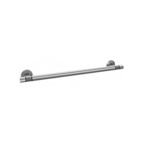 Barre de maintien PMR avec embouts droits, lg 859 mm, inox brossé 316