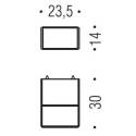 Bouton de meuble F527, chromé