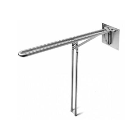 Barre d'appui rabattable, longueur 850 mm, inox brossé 316