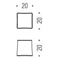 Bouton de meuble F514, chromé