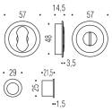 Cuvette encastrée MOOD ONE ronde à condamnation - décondamnation 57 mm sans serrure ,C03 noir