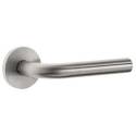 Paire de béquilles L 19 mm sur rosace ronde, inox brossé 304