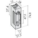 Gâche électrique GEM standard à émission de courant 12V