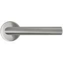 Paire de béquilles Soft-Line E19 mm sur rosaces rondes, inox brossé