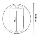 Unité de rosace ronde décorative D.60*2 mm,  pour protecteur de cyl. A2P** noir