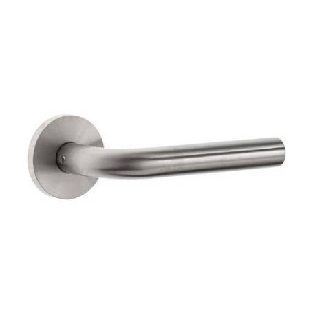 Paire de béquilles L 19 mm sur rosace ronde, inox brossé 304