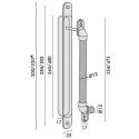 Passe câble à encastrer, longueur 300 mm, inox brossé 304