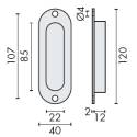 Cuvette ovale encastrée, inox brossé 304