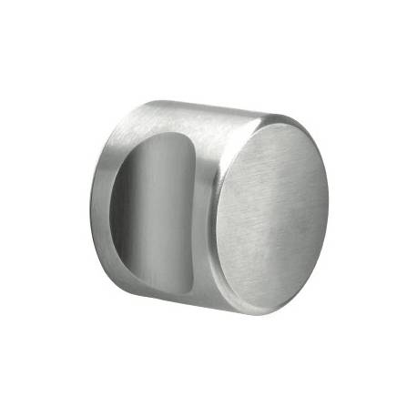 Bouton fixe à encoche Ø 50 mm, inox brossé 304