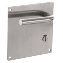 Paire de béquilles sur plaque L 19 mm fonction WC gauche, inox brossé 304