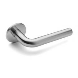 Paire de béquilles L 19 mm sur rosace ronde, inox brossé 316