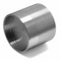 Paire de boutons cylindrique mobile sur rosace ronde, inox brossé 316