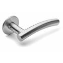 Paire de béquilles B 19 mm sur rosace ronde, inox brossé 316