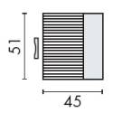 Bouton cylindrique fixe, finition inox brossé 316