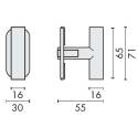 Béquille de fenêtre T 16 mm, inox brossé 316