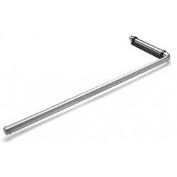 Porte serviette rabattable Ø 14x465/471 mm, support noir, inox brossé 316