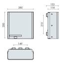 Sèche-mains électrique 1150W, inox brossé 316