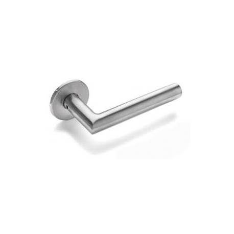 Paire de béquilles FFG 19 mm sur rosace ronde, inox brossé 316