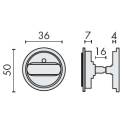 Cuvette WC ronde encastrée  Ø 50 mm avec voyant, inox brossé 316