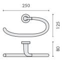 Porte-serviette anneau, chromé, BASIC