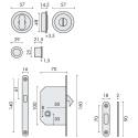 Cuvette encastrée OPEN Ø 57 mm avec serrure, chromé mat