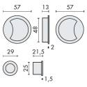 Cuvette encastrée OPEN Ø 57 mm, chromé mat