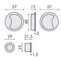 Cuvette encastrée OPEN Ø 57 mm,laiton mat