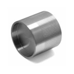 Paire de boutons cylindrique mobile sur rosace ronde, inox brossé 316